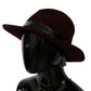 Maroon Bordeaux Cotton Black Strap Hat