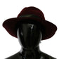 Maroon Bordeaux Cotton Black Strap Hat