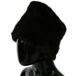 Black Silk Mink Fur Women Beanie Hat