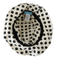 White 100% Cotton Polka Dot Design Trilby Hat