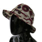 Elegant Beige Cotton Bucket Cap with Polka Dots