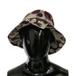Elegant Beige Cotton Bucket Cap with Polka Dots