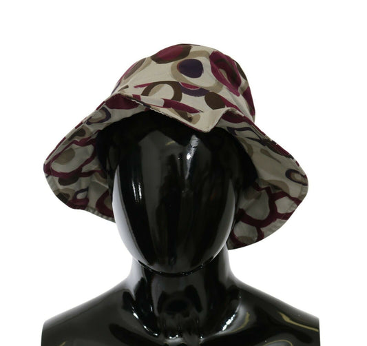 Elegant Beige Cotton Bucket Cap with Polka Dots