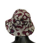 Elegant Beige Cotton Bucket Cap with Polka Dots