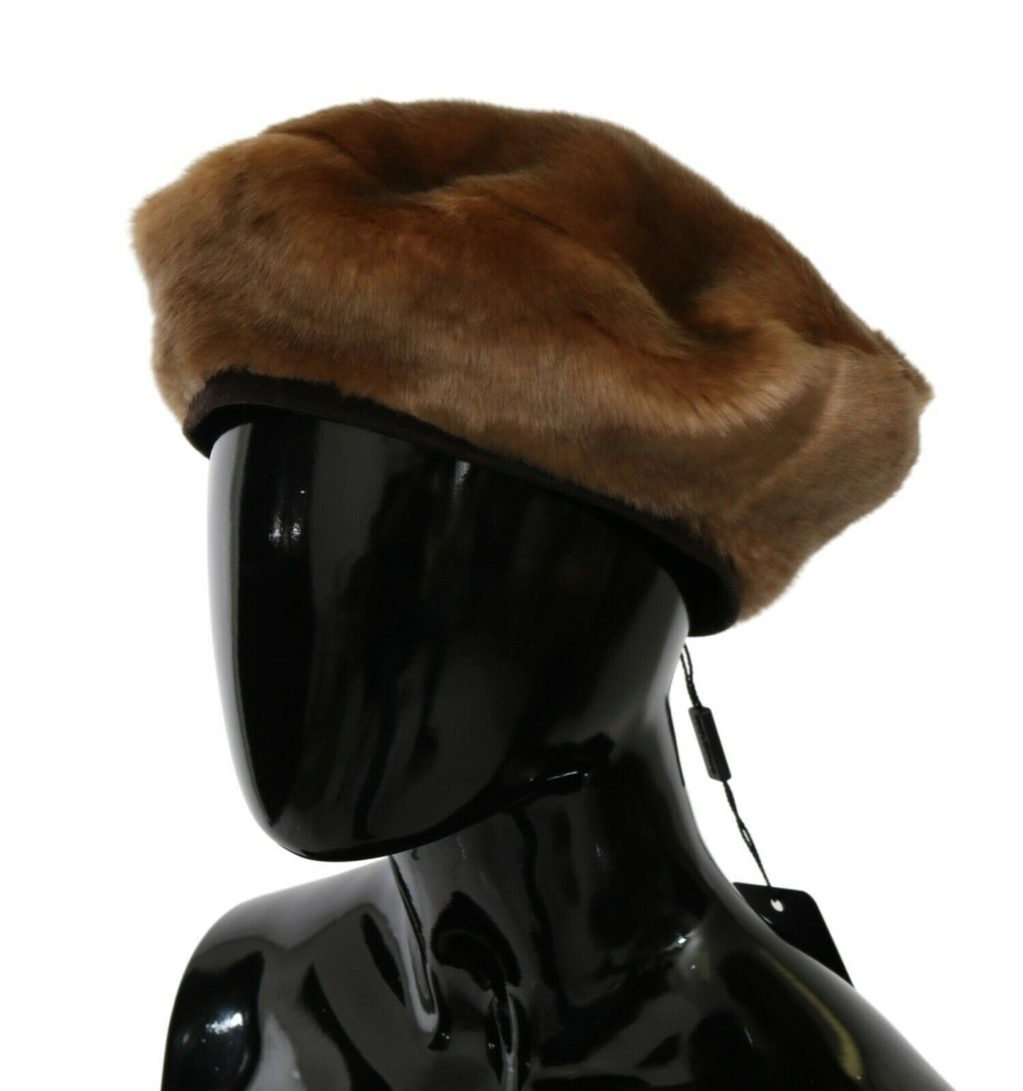 Elegant Cashmere Beret Cap in Rich Brown