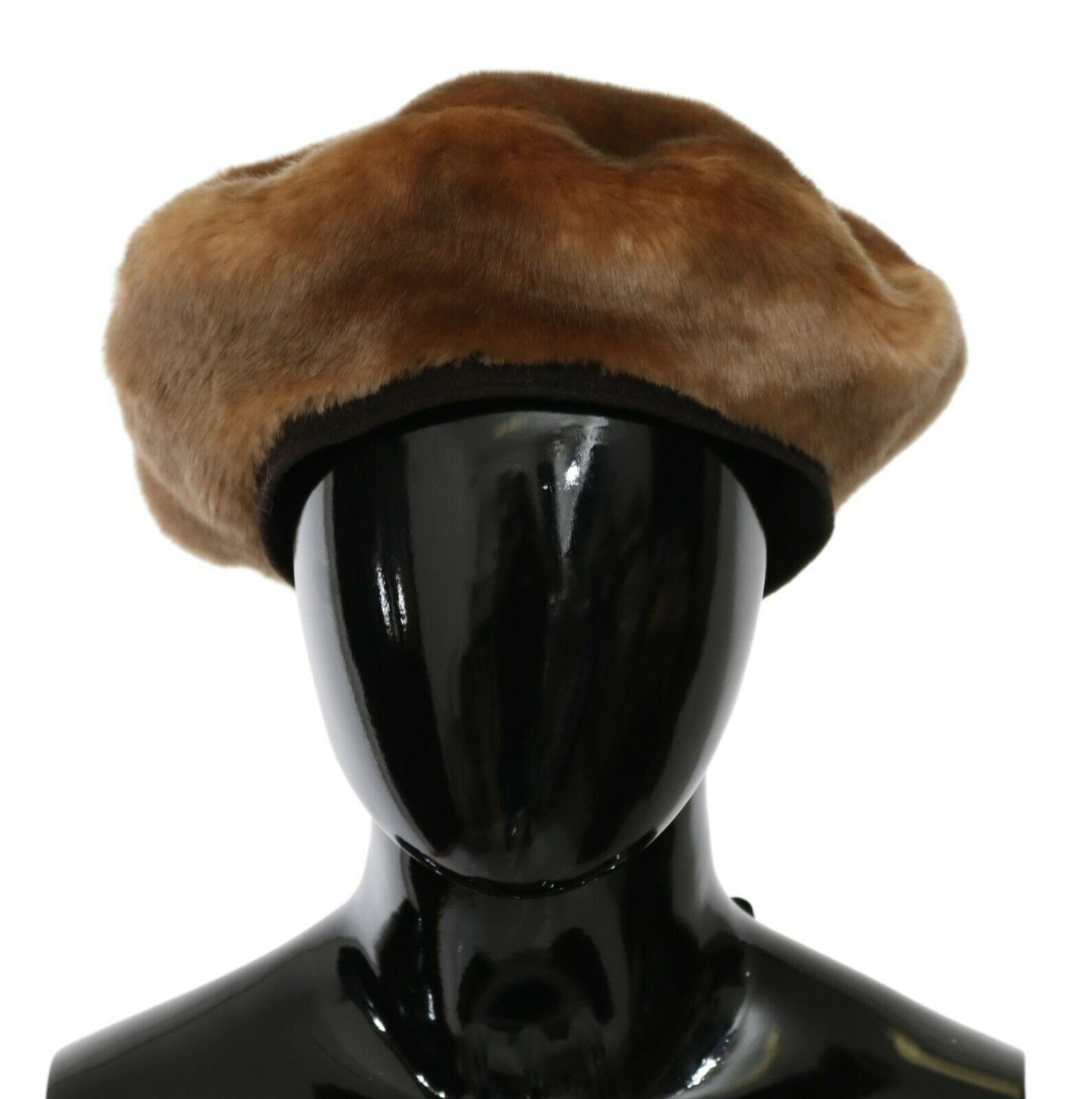 Elegant Cashmere Beret Cap in Rich Brown