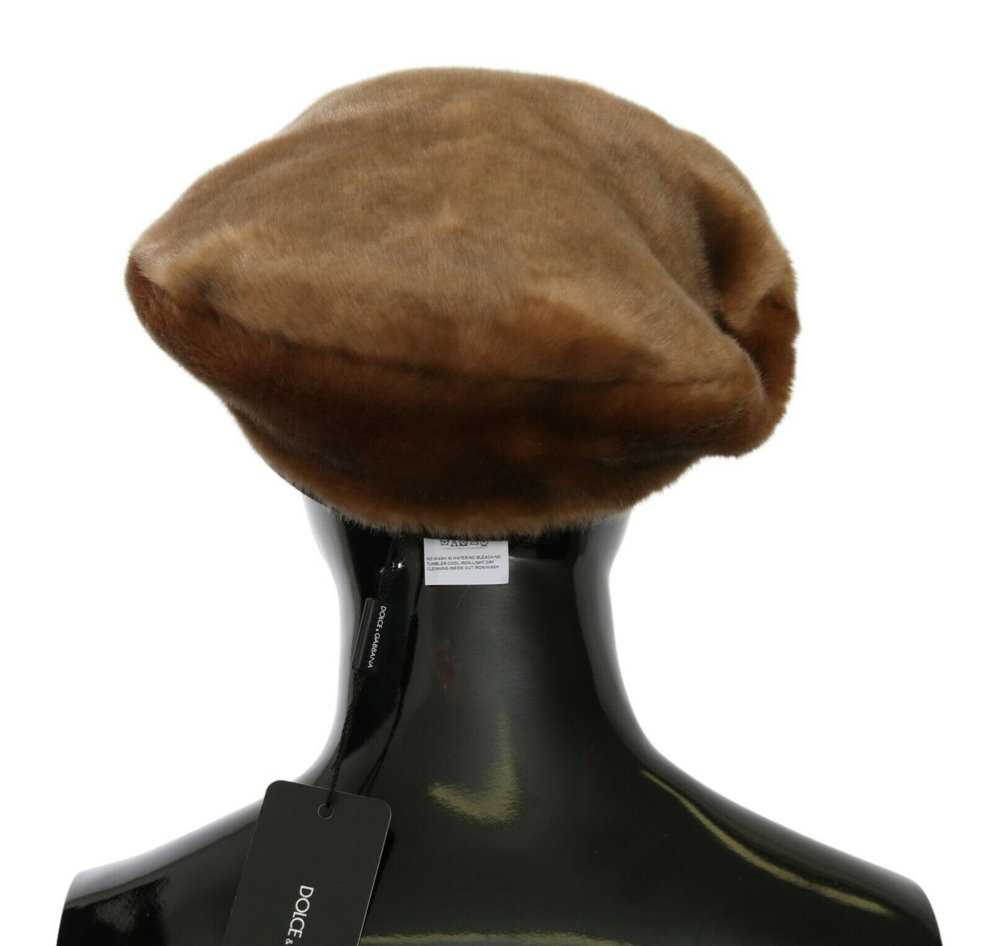 Elegant Cashmere Beret Cap in Rich Brown