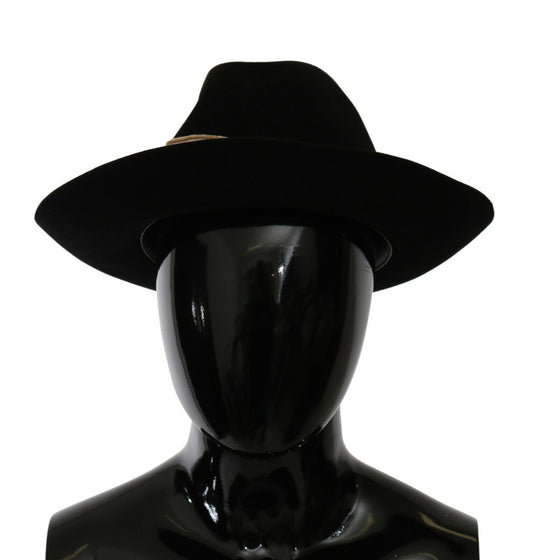 Black Lapin Amor Gignit Wide Brim Panama Hat