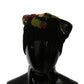 Elegant Black Wool Floral Beanie