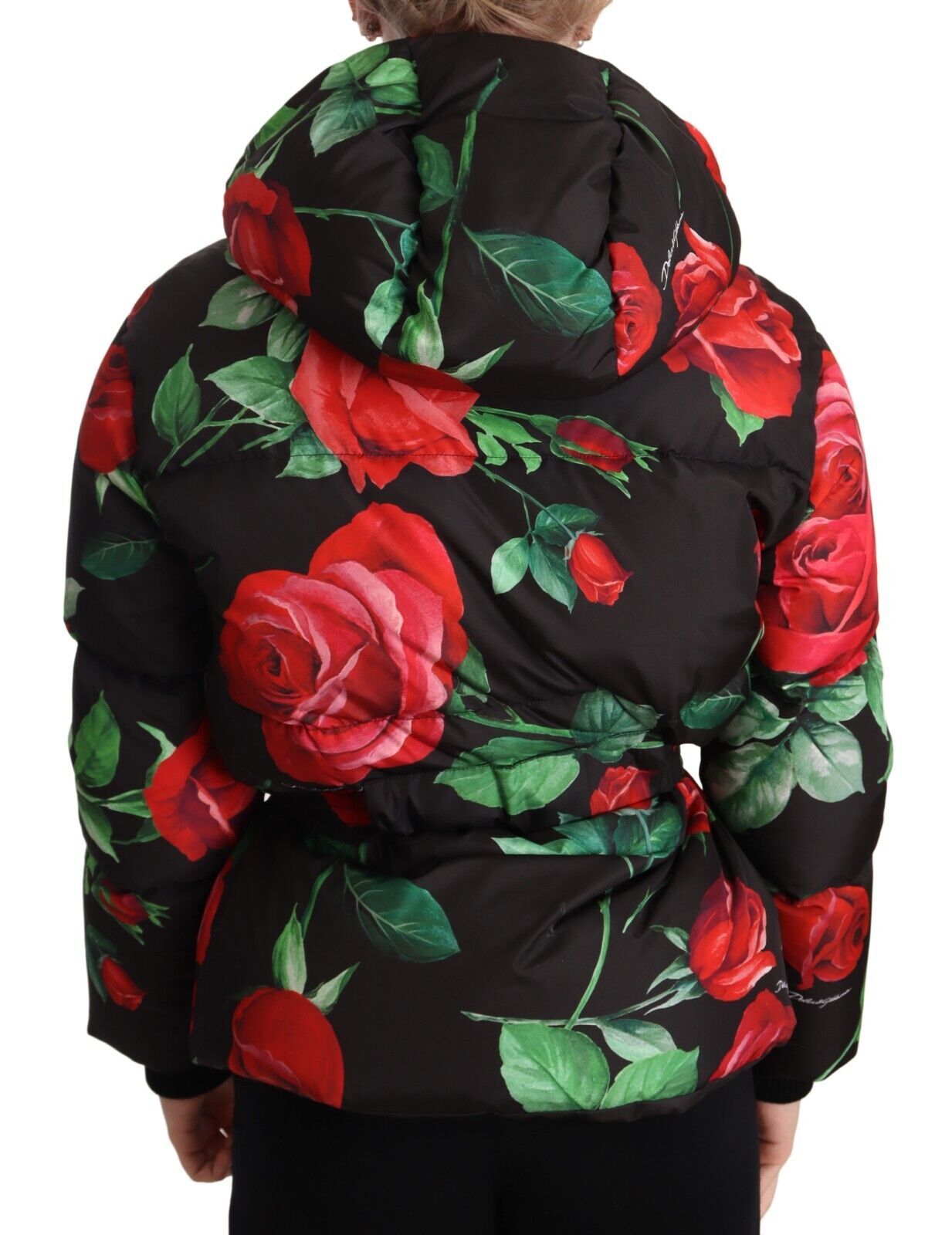 Floral Quilted Elegance Hooded Jacket