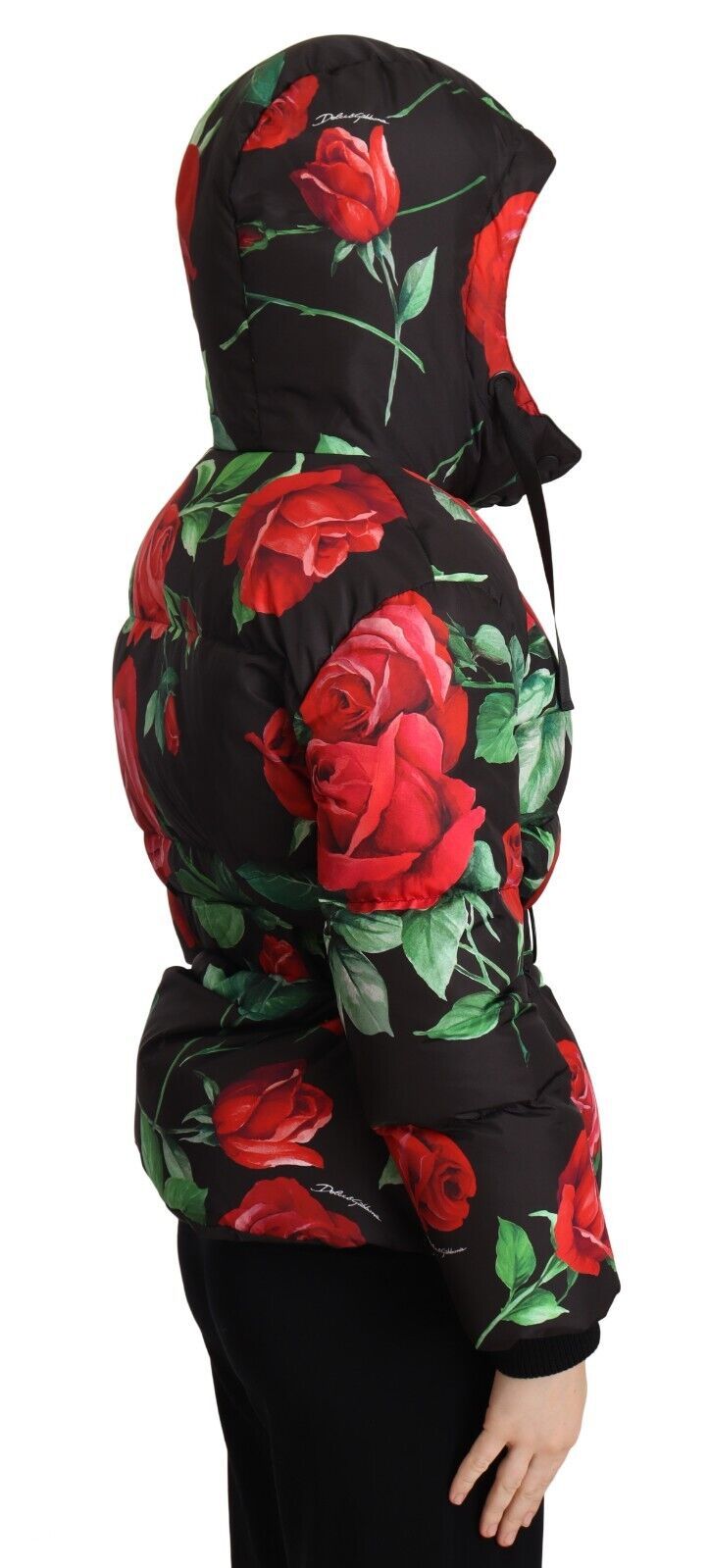 Floral Quilted Elegance Hooded Jacket