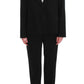 Chic Black Two-Piece Wool Suit Set