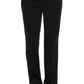 Black Yellow Cotton Lace Blazer Pants Suit
