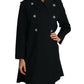 Black Trench Crystal Embellished Jacket