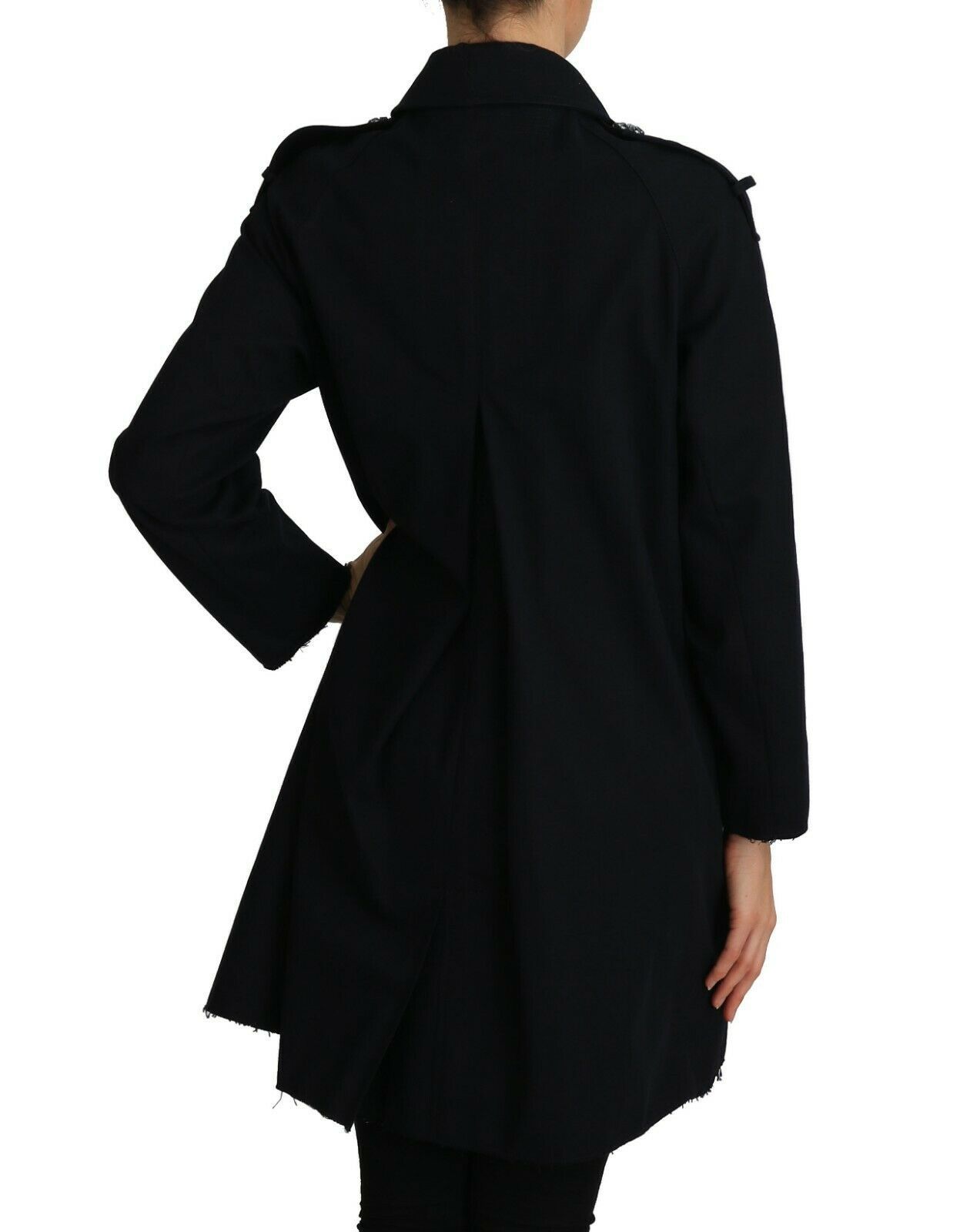 Black Trench Crystal Embellished Jacket