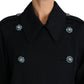 Black Trench Crystal Embellished Jacket