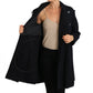 Black Trench Crystal Embellished Jacket