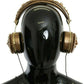 Stunning Gold Crystal Embellished Headphones