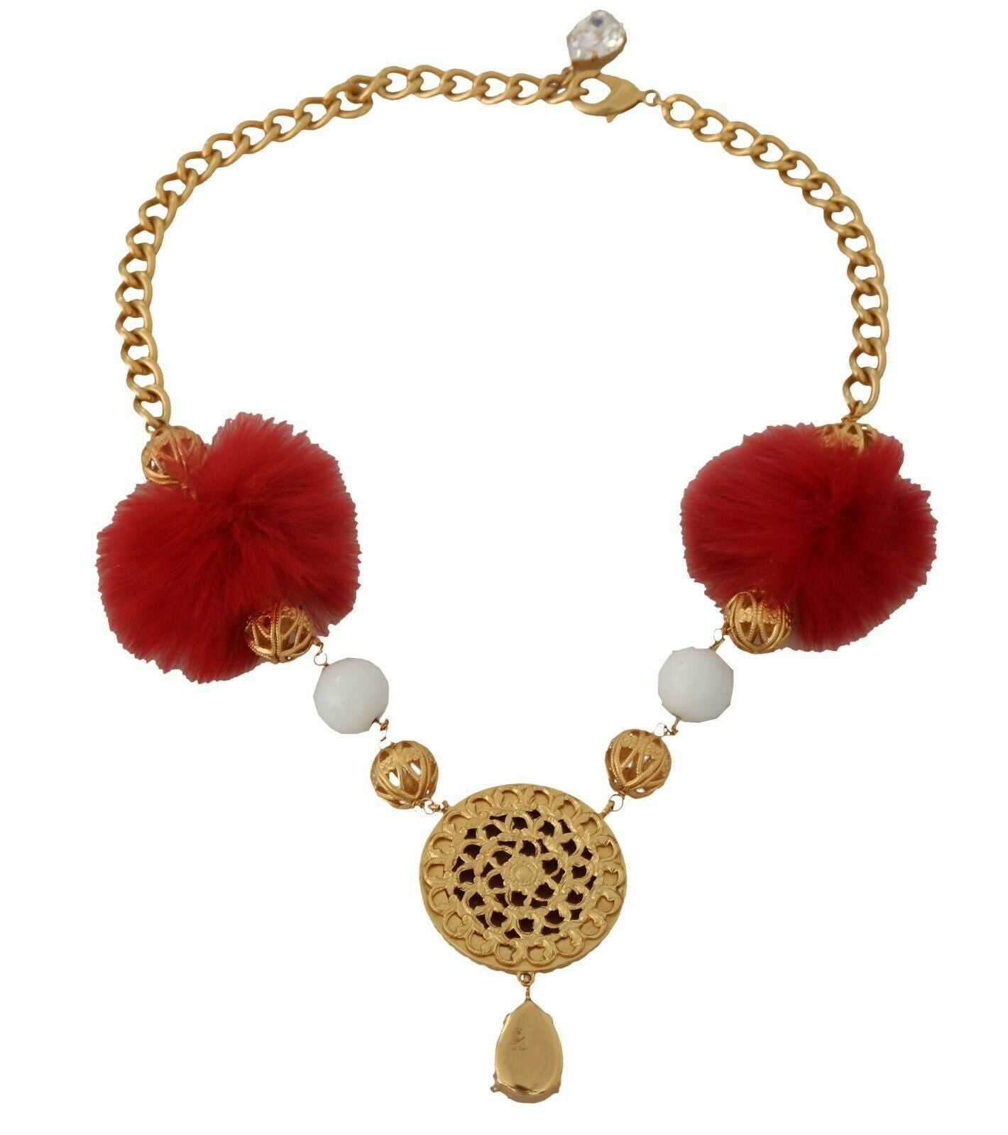 Golden Majolica Crystal Statement Necklace