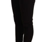 Chic Mid Waist Skinny Black Denim