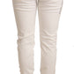 Optical White Slim-Fit Distressed Jeans