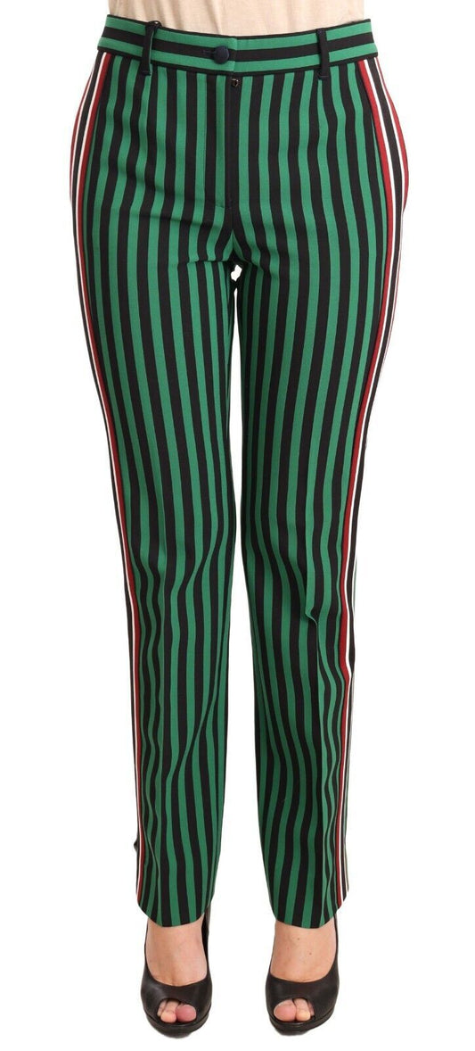 Elegant Striped Stretch Trousers