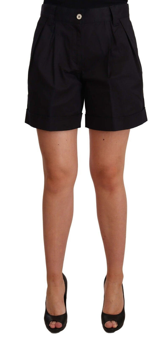 Chic High Waist Mini Shorts in Black