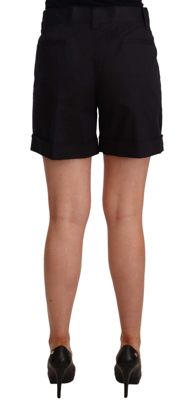 Chic High Waist Mini Shorts in Black