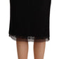 Elegant High Waist Pencil Midi Skirt