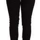 Chic Black Mid-Waist Skinny Denim Jeans