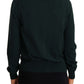 Elegant Cashmere Green Cardigan