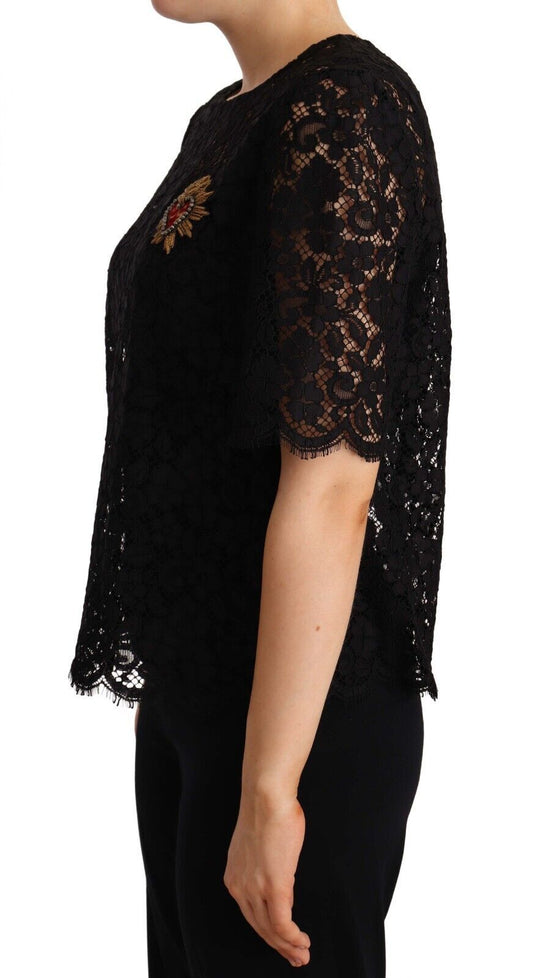 Elegant Floral Lace Logo Top