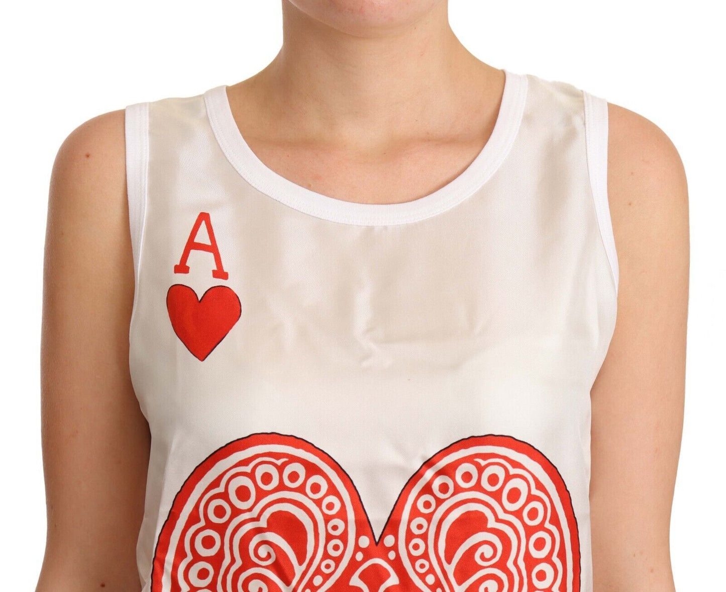 Elegant Sleeveless Ace of Hearts Tank Top