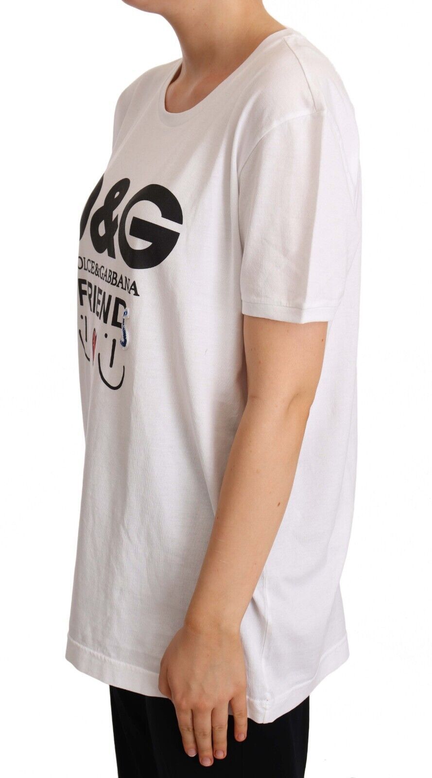 Sequined Logo Print Cotton Tee