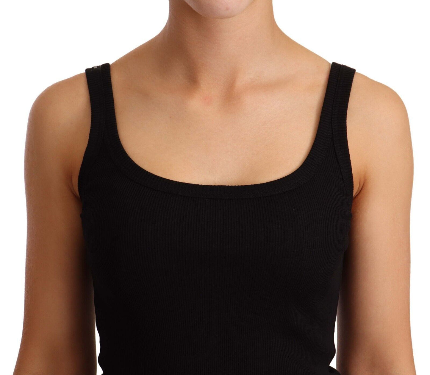 Elegant Black Square Neck Tee