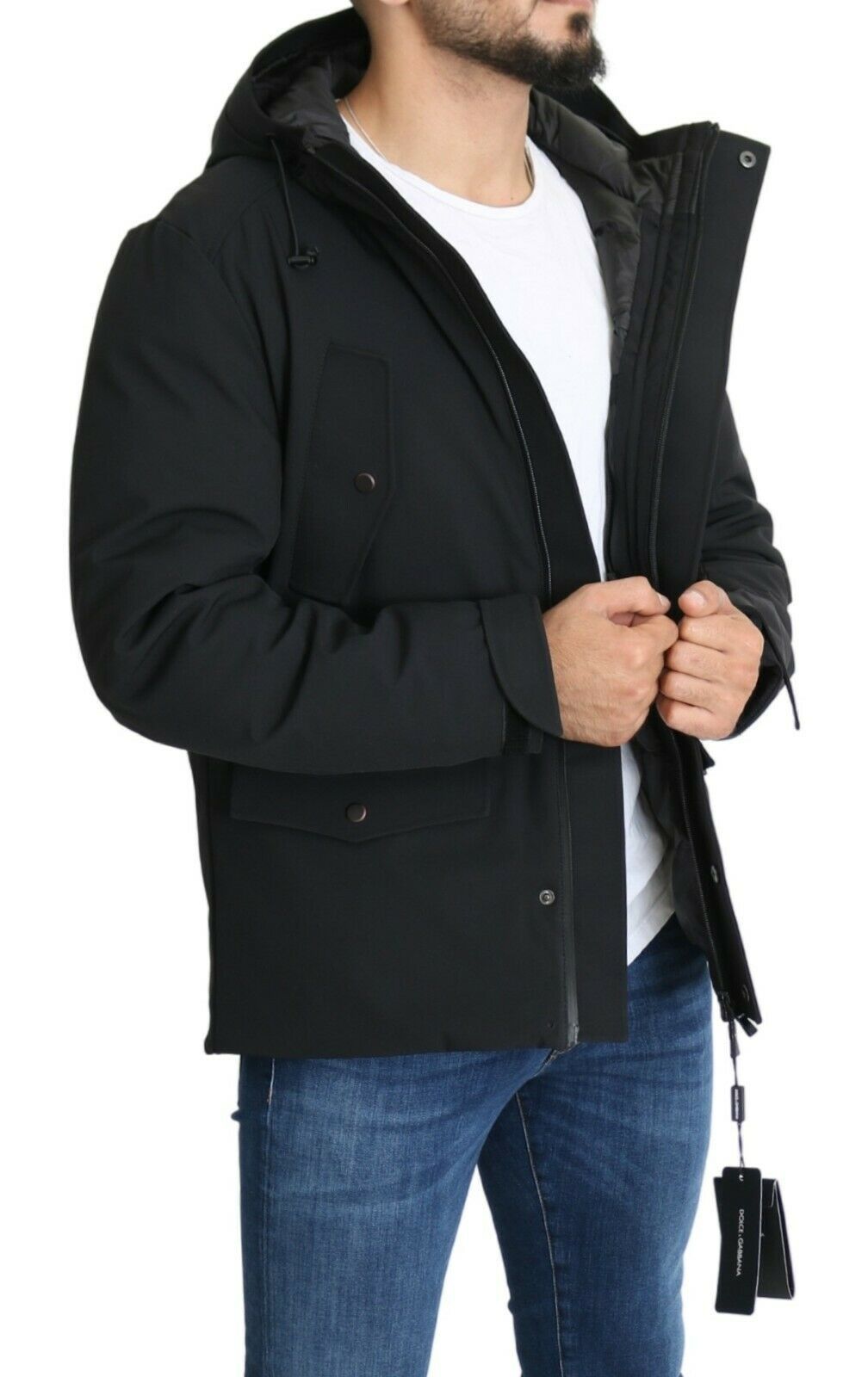 Elegant Hooded Windbreaker Jacket