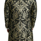 Black Gold Jacquard Long Coat SICILIA Jacket