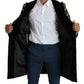 Black Gold Jacquard Long Coat SICILIA Jacket