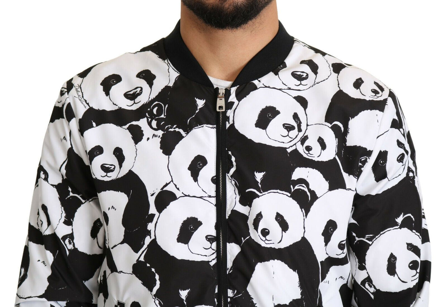 Exquisite Panda Print Bomber Jacket