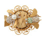 Elegant Crystal Bee Floral Statement Ring