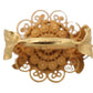 Elegant Crystal Bee Floral Statement Ring