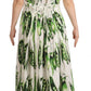 Elegant Pea Pod Print Maxi Dress
