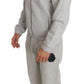 Gray Cotton Sweater Pants Set Tracksuit