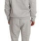 Gray Cotton Sweater Pants Set Tracksuit