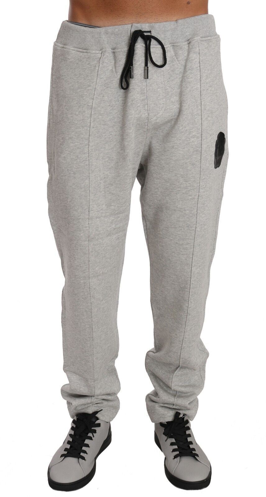 Gray Cotton Sweater Pants Set Tracksuit