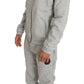 Elegant Gray Cotton Sweatsuit Ensemble