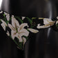 Bikini Bottom Black Lily Print Swimsuit Swimwear