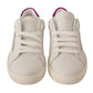 Elegant White Purple Sneakers Luxury Footwear