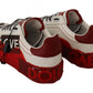 Asymmetrical Graphic Leather Sneakers