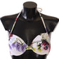 Floral Elegance Elastic Bikini Top